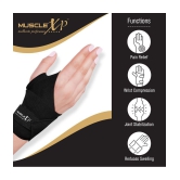 MuscleXP DrFitness+ Wrist Brace with Thumb Support For Men & Women, Gym & Workout, Sports Injury & Wrist Pain, Hands & Palms Compression - Black