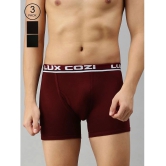 Lux Cozi - Multicolor Cotton Blend Mens Trunks ( Pack of 3 ) - None