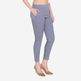 Women's Cotton Formal Trousers - Grey Grey M