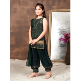 Aarika Dark Green Georgette Girls Suit Sets ( Pack of 1 ) - None