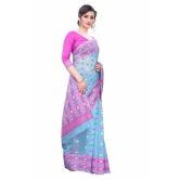 Silk Zone Women''s Jamdani Cotton Blend Woven Saree