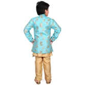 Ahhaaaa Ethnic Wear Sherwani Kurta and Pyjama Set For Kids and Boys (Sky Blue, 2-3 Years) - None