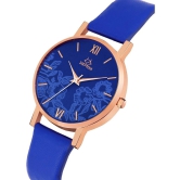 Septem Blue Leather Analog Womens Watch