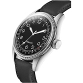 Newman Black Leather Analog Mens Watch