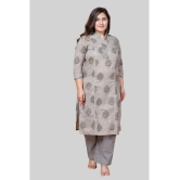 miravan - Grey Straight Cotton Womens Stitched Salwar Suit ( Pack of 1 ) - None