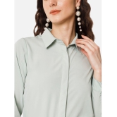 ALL WAYS YOU - Mint Green Crepe Womens Shirt Style Top ( Pack of 1 ) - None