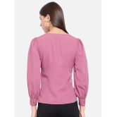 ALL WAYS YOU - Pink Polyester Womens Knot Front Top ( Pack of 1 ) - L