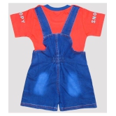 Wise Guys - Red Denim Baby Boy,Baby Girl Dungaree Sets ( Pack of 1 ) - None