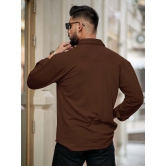 Elliot Cargo Knit Brown Lycra Shirt-L / Brown