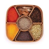 NA - SQUARE MASALA BOX Plastic Assorted Spice Container ( Set of 1 ) - Assorted