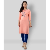 Radiksa - Peach Rayon Womens Straight Kurti - None