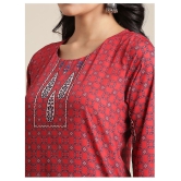 KSUT Red Viscose Straight Kurti - Single - S