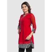 Meher Impex - Red Georgette Womens Tunic ( Pack of 1 ) - None