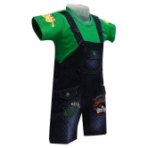 Zadmus Unisex Top and Dungaree Set Denim, Green  - 6-12 Months