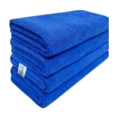 SOFTSPUN - Microfibre Hand Towel ( 50x70 ) cm 301-350 -GSM ( Pack of 4 ) Blue - Blue