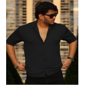 clafoutis Polyester Regular Fit Solids Half Sleeves Mens Casual Shirt - Black ( Pack of 1 ) - None