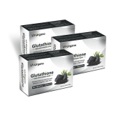 LA ORGANO Glutathione Charcoal Skin Lightening & Brightening Bathing Soap 300 g Pack of 3