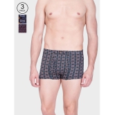 Pack of 3 Lux Cozi - Multicolor Cotton Mens Trunks - None