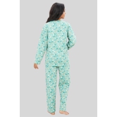 Women Full Sleeves Knit Cotton Pyjama Set-2XL