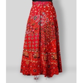 Rangun - Red Cotton Women's A-Line Skirt ( Pack of 1 ) - 37-41