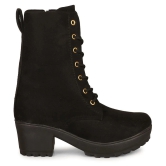 Saheb - Black Womens Mid Calf Length Boots - None