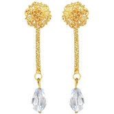 VIVASTRI Golden Drop Earrings ( Pack of 1 ) - Golden