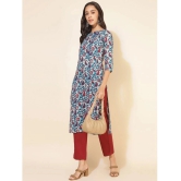 Janasya Cotton Printed Straight Womens Kurti - Multicoloured ( Pack of 1 ) - None