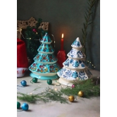 Snow White & Teal Christmas Tree - Set of 2 - Combo Pack