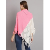 eWools.in Woollen Round Neck Women's Ponchos & Capes - Pink ( ) - None