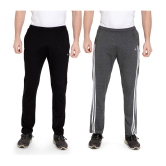 Zeffit Solid Men Black, Grey Track Pants (Pack Of 2 ) - XL