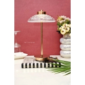 Umbrella Highlighting Lamp-Metalic Gold / Metal | Acrylic | Gloss Finish / H: 16 | L: 8 | W: 4 (Inch)