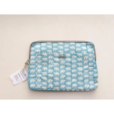 Sustainable Handmade Cotton Laptop Sleeve/Laptop Cover by Ekatra - Elephant Motif