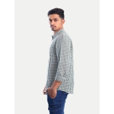 Men White Gingham Checkered Cotton Casual shirt