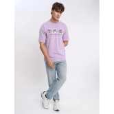 AKTIF Cotton Blend Regular Fit Printed Half Sleeves Mens T-Shirt - Lavender ( Pack of 1 ) - None