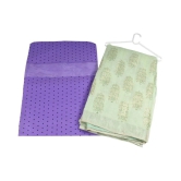 PrettyKrafts dots Printed Hanging Saree Cover Wardrobe Organiser (Set of 12 pcs) - Purple - Purple