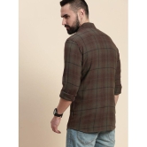 Dillinger 100% Cotton Regular Fit Checks Full Sleeves Mens Casual Shirt - Brown ( Pack of 1 ) - None