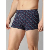 Lux Cozi - Navy Blue Cotton Mens Trunks ( Pack of 4 ) - None