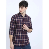 Ketch Polyester Slim Fit Checks Full Sleeves Mens Casual Shirt - Navy Blue ( Pack of 1 ) - None