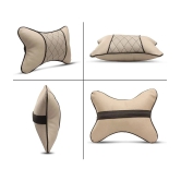 Auto Hub Neck Cushions Set of 2 Beige