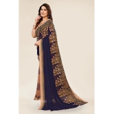 Anand Sarees Georgette Printed Saree With Blouse Piece - Beige ( Pack of 1 ) - Beige