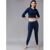 Lux Cottswool Cotton Blend Thermal Bottoms - Blue Pack of 1 - None