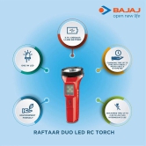 Bajaj Raftaar Duo Rechargeable LED Torch | Red