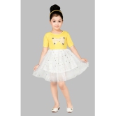 Coxxup Yellow Net Girls Fit And Flare Dress ( Pack of 1 ) - None