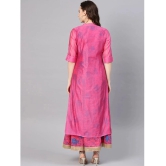 Juniper Silk Blend Embellished Ankle Length Womens Fit & Flare Dress - Pink ( Pack of 1 ) - None