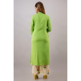 MAUKA - Green Front Slit Rayon Women''s Stitched Salwar Suit ( Pack of 1 ) - None