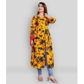 SIPET - Yellow Rayon Womens Front Slit Kurti ( Pack of 1 ) - None