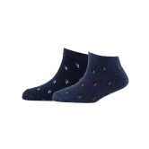 Men Pack Of 2 Patterned Cotton Ankle Length Socks