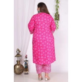 Swasti Cotton Printed Straight Womens Kurti - Pink ( Pack of 1 ) - None