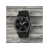 CHARLIEKEEN Black Silicon Analog Mens Watch