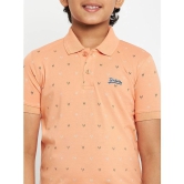 UNIBERRY - Peach Cotton Blend Boys Polo T-Shirt ( Pack of 1 ) - None